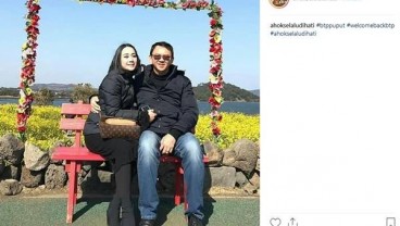 Hari Valentine, Beredar Dua Foto Mesra Puput dan Ahok (BTP)