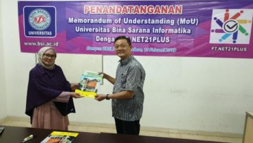 Tingkatkan Kompetensi Dosen Prodi SIA, UBSI Teken MoU Dengan NET21PLUS