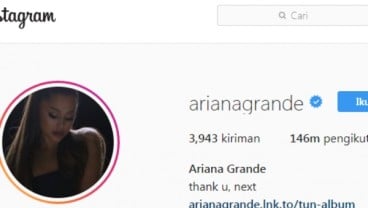 Ariana Grande Geser Posisi Selena Gomez Jadi Ratu Instagram