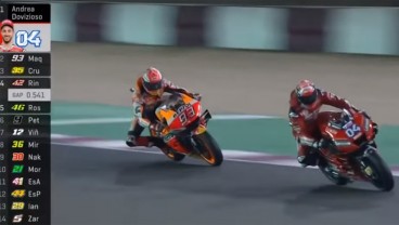 MotoGP Qatar: Ini Video Duel Sengit Andrea Dovizioso vs Marc Marquez