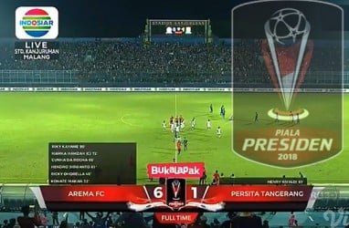 Piala Presiden: Arema FC Gilas Persita 6-1, Nasibnya Tunggu Grup B-C-D. Ini Videonya