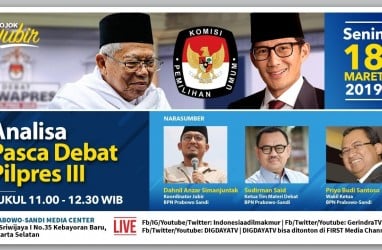 Debat Cawapres:  BPN Klaim Sandiaga Tampil nyaris Sempurna