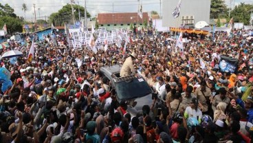 Warga Merauke Papua Tumpah Ruah di Kampanye Terbuka Prabowo