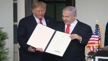 Didampingi Netanyahu, Trump Deklarasi Dataran Tinggi Golan Milik Israel