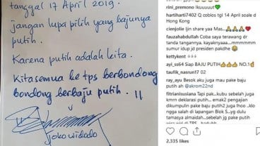 Pesan Jokowi Pilih yang Baju Putih  pada 17 April Viral di Media Sosial