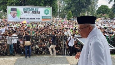 Hadiri Harlah NU Ke-96 di Wonosobo, Ma'ruf Amin Patok Raih Suara Tinggi