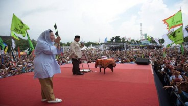 Prabowo Goda Titiek Soeharto saat Kampanye di Yogyakarta