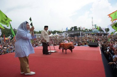 Prabowo Goda Titiek Soeharto saat Kampanye di Yogyakarta