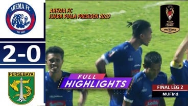 Final Piala Presiden: Arema FC vs Persebaya 2-0, Arema FC Juara dengan Aggregate 4-2. Ini Videonya