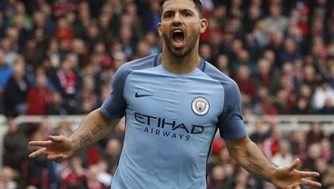 18 Gol, Sergio Aguero Top Skor Liga Inggris