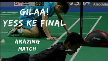 Singapura Terbuka: Anthony Ginting ke Final, Tekuk Chou Tien Chen dengan Rubber Set. Ini Videonya