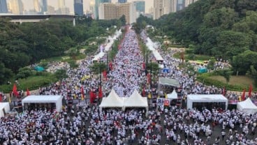 Foto-foto Massa Pendukung Jokowi-Ma'ruf Amin Padati GBK