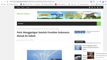 Berita Petir Menggelegar saat Jokowi Masuk Kabah Dibantah Al Jazeera. Beberapa Media Online Termakan Hoaks