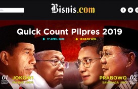 Hasil Quick Count Pemilu 2019 : Bisnis.com Kerja Sama dengan 3 Lembaga