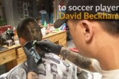 Tukang Cukur di China Lukis Mao hingga Beckam di Kepala Pelanggan