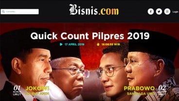 Quick Count 5 Lembaga Survei Hampir 100%, Jokowi Ungguli Prabowo