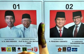 Suara Masuk 22,14 persen, Jokowi-Amin 55,19 persen, Prabowo-Sandi 44,81 persen