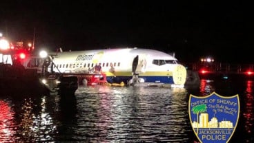 Boeing 737-800 Miami Air Tercebur ke Sungai di Dekat Florida