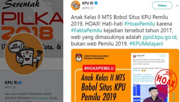 Ada Bug di Situs kpu.go.id, Temuan Siswa Kelas II MTS Bukan Hoax