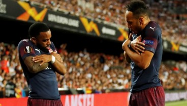 Hasil Pertandingan : Aubameyang Hattrick, Arsenal Lolos ke Final Liga Eropa