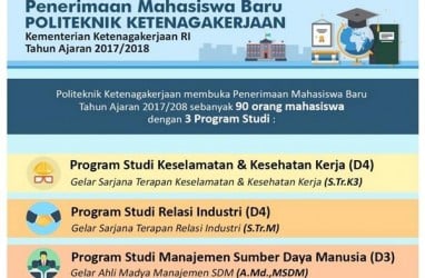 Politeknik Ketenagakerjaan Buka Penerimaan Mahasiswa Baru, Pendaftaran hingga 18 Mei 