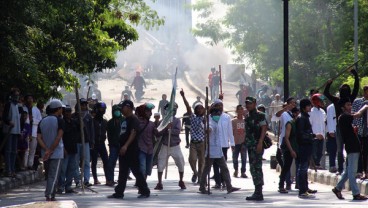 Massa Demontrasi 22 Mei di Pontianak Dipukul Mundur