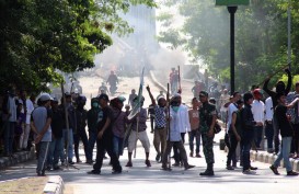 Massa Demontrasi 22 Mei di Pontianak Dipukul Mundur