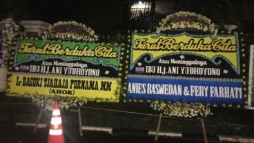 Bunga Ahok dan Anies Bersandingan di Cikeas