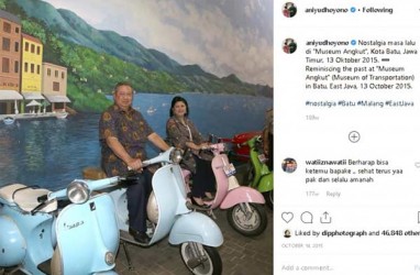 Kenangan Ani Yudhoyono bersama SBY di Atas Tunggangan Roda Dua