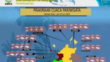 Mudahkan Masyarakat Melancong, BMKG Siapkan Peta Cuaca Destinasi Wisata