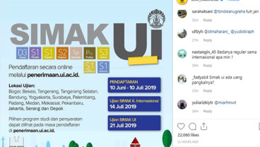 Mahasiswa Baru: UI Buka Jalur Pendaftaran SIMAK Mulai 10 Juni 