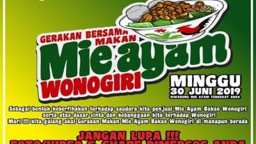 Gerakan Makan Mi Ayam Wonogiri Minggu 30 Juni, Video Viral Pemicunya 