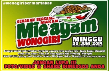 Gerakan Makan Mi Ayam Wonogiri Minggu 30 Juni, Video Viral Pemicunya 