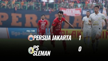 Liga 1: Persija Tekuk PSS Sleman 1-0, Persija Keluar dari Zona Degradasi. Ini Videonya