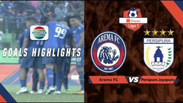 Liga 1: Arema FC vs Persipura 3-1, Arema Posisi 12. Ini videonya