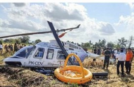Helikopter dari  Labuan Bajo Jatuh di Lombok