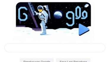 Google Doodle Rayakan 50 Tahun Apollo 11 Mendarat di Bulan