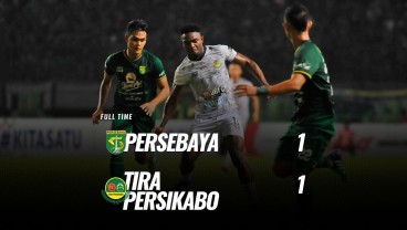 Live Streaming Persebaya vs Tira Persikabo 1-1, Tira Persikabo Kokoh di Puncak Klasemen