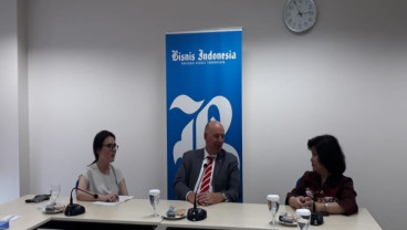 Dubes Selandia Baru Jonathan Austin Kunjungi Kantor Redaksi Bisnis Indonesia