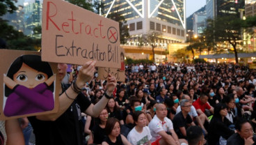 Aksi Protes di Hong Kong Berlanjut, Bendera AS & Inggris Dikibarkan