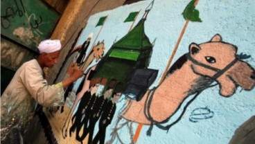 Sambut Iduladha, Artis Mesir Lukis mural di Rumah-rumah