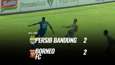 Liga 1: Persib vs Borneo FC 2-2, Borneo FC Tembus 4 Besar, Persib Posisi 9. Ini Videonya