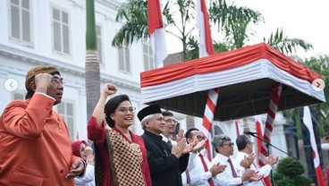 Makna Kebaya Merah Sri Mulyani di HUT Kemerdekaan ke-74 RI