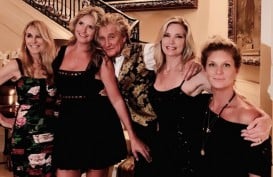 Ultah Anak Jadi Reuni Para Mantan Istri Rod Stewart 