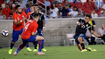 10 Kartu Kuning, Argentina Tanpa Lionel Messi vs Cile Skor 0 - 0