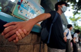 Dukung Demonstran, Siswa Sekolah Hong Kong Bentuk ‘Rantai Manusia’