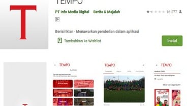 Tempo.co Sempat Hilang di App Store