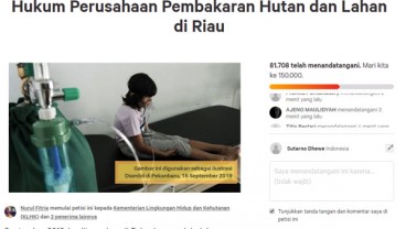 Bikin Petisi Karhutla, Penulis Ceritakan Sepupunya Meninggal Akibat Asap