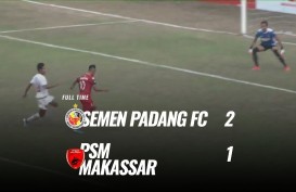 Semen Padang Tekuk PSM Makassar 2-1, tapi Masih di Zona Degradasi. Ini Videonya