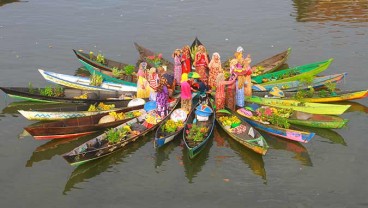 Ketika Air Sungai Martapura di Banjarmasin Terasa Asin